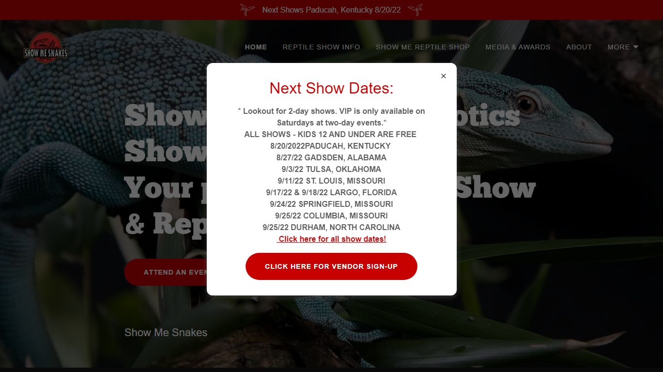 Show Me Reptile & Exotics Show - Show Me Snakes LLC